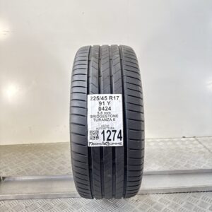 Pneumatico Usato 225 45 R17 91Y Bridgestone Turanza 6 83% Estivo