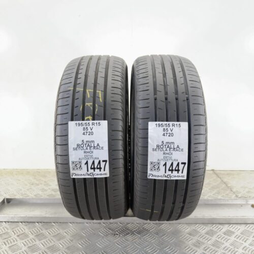 Gomme Usate 195 55 R15 85V Rotalla Setula E-Race 71% Estive