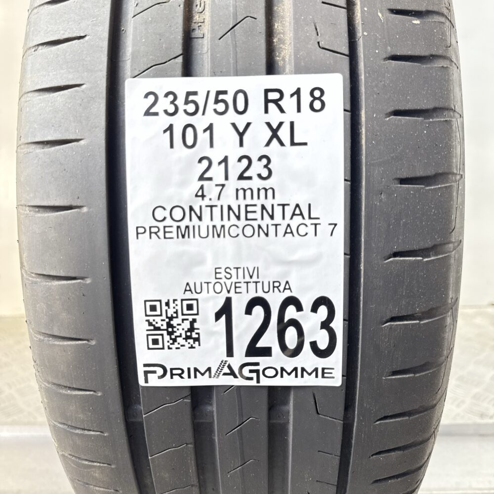 Gomma Usata 235 50 R18 XL 101Y Continental PremiumContact 7 Estiva | Gomme Usate | PrimaGomme.it Gomma Usata 235 50 R18 XL 101Y Continental PremiumContact 7 Estiva - immagine 3