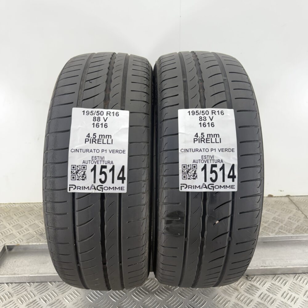 Gomme Usate 195 50 R16 88V Pirelli Cinturato P1 Verde Estive | Gomme Usate | PrimaGomme.it Gomme Usate 195 50 R16 88V Pirelli Cinturato P1 Verde Estive