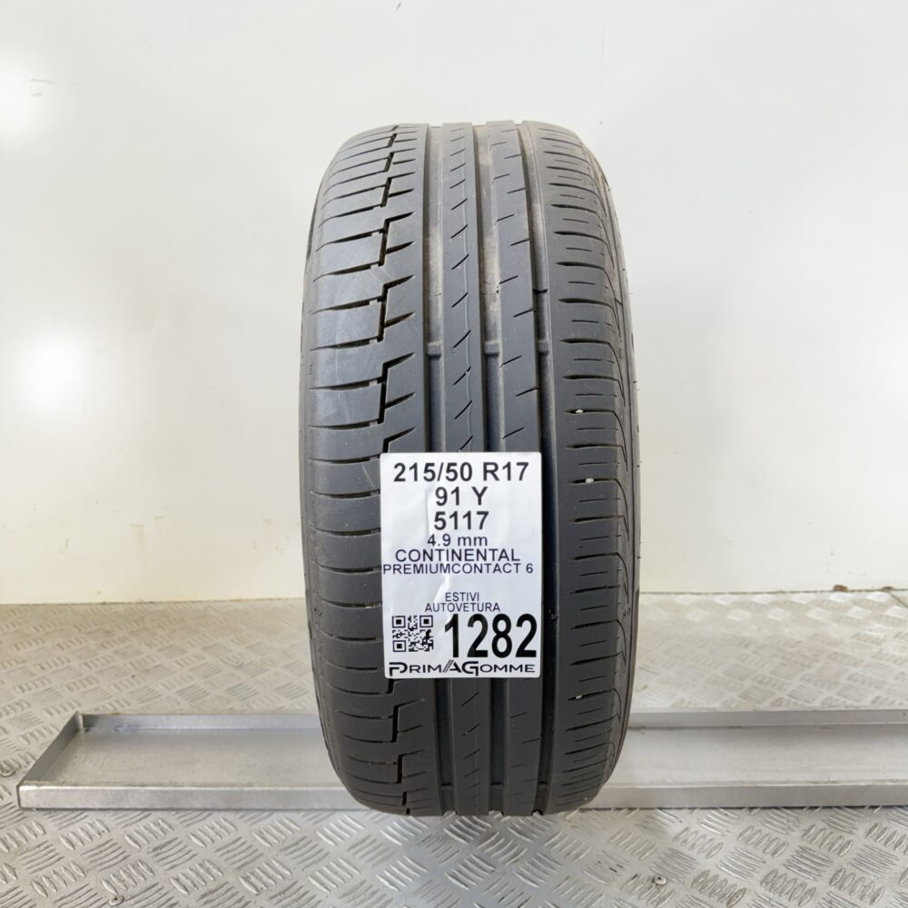 Gomma Usata 215 50 R17 91Y Continental PremiumContact 6 70% Estiva | Gomme Usate | PrimaGomme.it Gomma Usata 215 50 R17 91Y Continental PremiumContact 6 70% Estiva