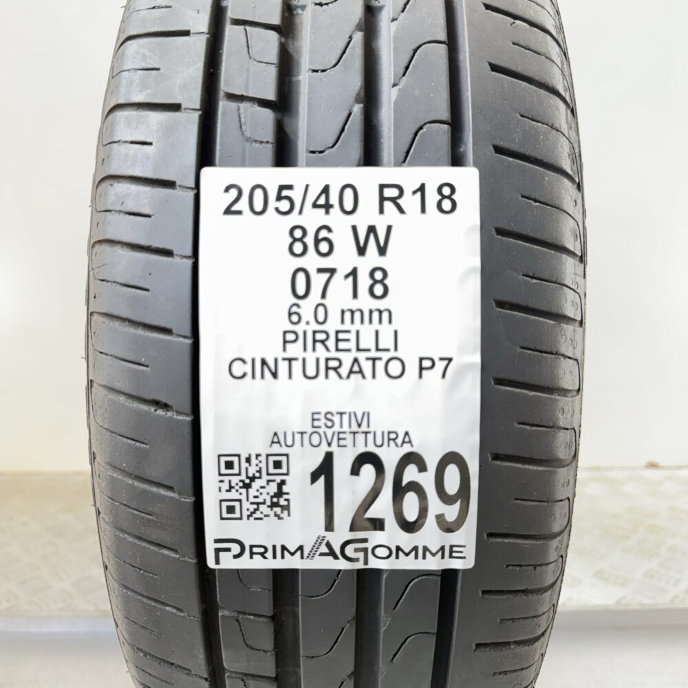 Gomma Usata 205 40 R18 86W Pirelli Cinturato P7 86% Estiva | Gomme Usate | PrimaGomme.it Gomma Usata 205 40 R18 86W Pirelli Cinturato P7 86% Estiva - immagine 3