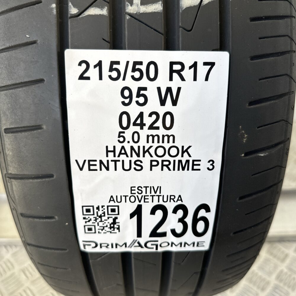Pneumatico Usato 215 50 R17 95W Hankook Ventus Prime 3 71% Estivo | Gomme Usate | PrimaGomme.it Pneumatico usato 215 50 R17 Hankook Ventus Prime 3 - foto 4