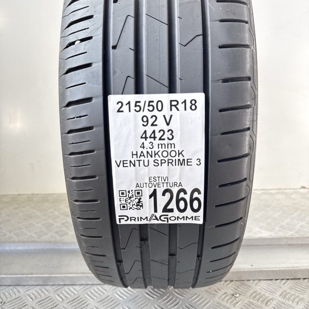 Gomma Usata 215 50 R18 92V Hankook Ventus Sprime 3 Estiva | Gomme Usate | PrimaGomme.it Gomma Usata 215 50 R18 92V Hankook Ventus Sprime 3 Estiva - immagine 3