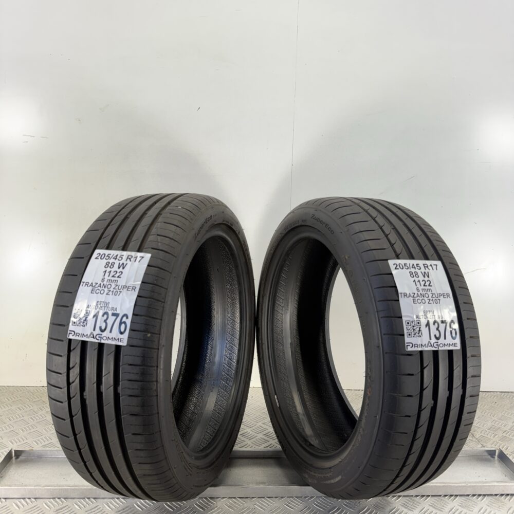 Pneumatici Usati 205 45 R17 88W Trazano Zuper Eco Z107 86% Estive | Gomme Usate | PrimaGomme.it Pneumatici usati 205 45 R17 Trazano Zuper Eco Z107