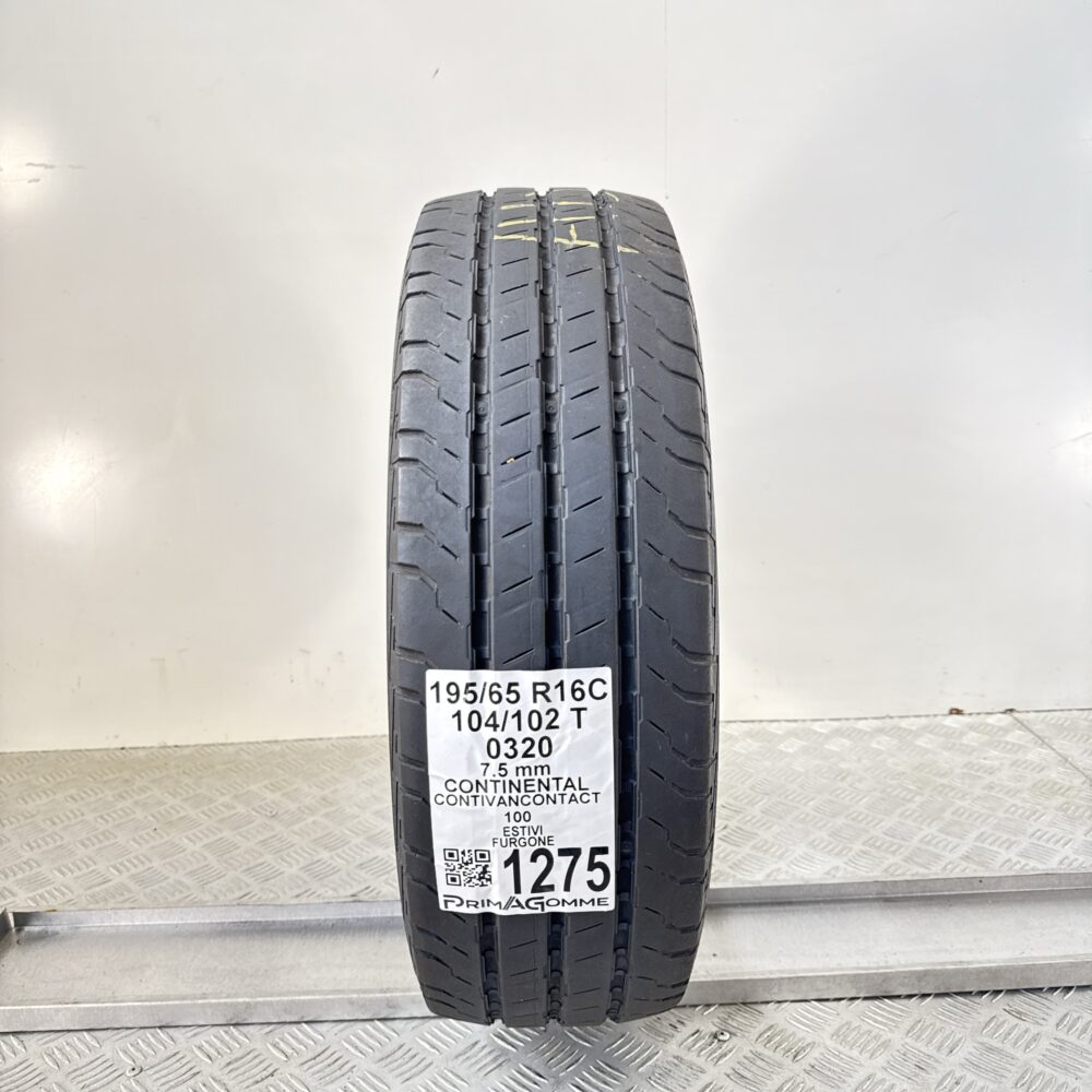Pneumatico Usato 195 65 R16C 104/102T Continental ContiVanContact 100 83% Estivo | Gomme Usate | PrimaGomme.it Pneumatico usato 195 65 R16C Continental ContiVanContact 100 - foto 7
