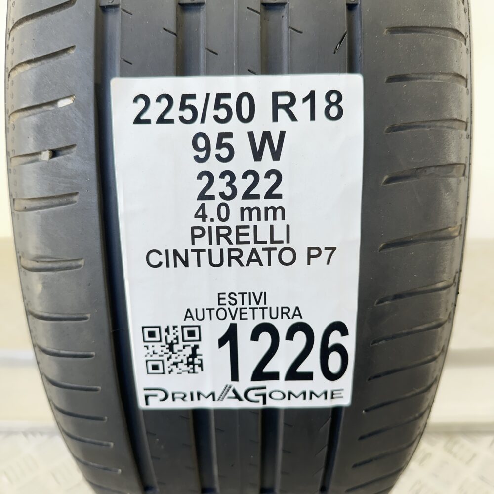 Pneumatico Usato 225 50 R18 95W Pirelli Cinturato P7 Estivo | Gomme Usate | PrimaGomme.it Pneumatico usato 225 50 R18 Pirelli Cinturato P7 - foto 4