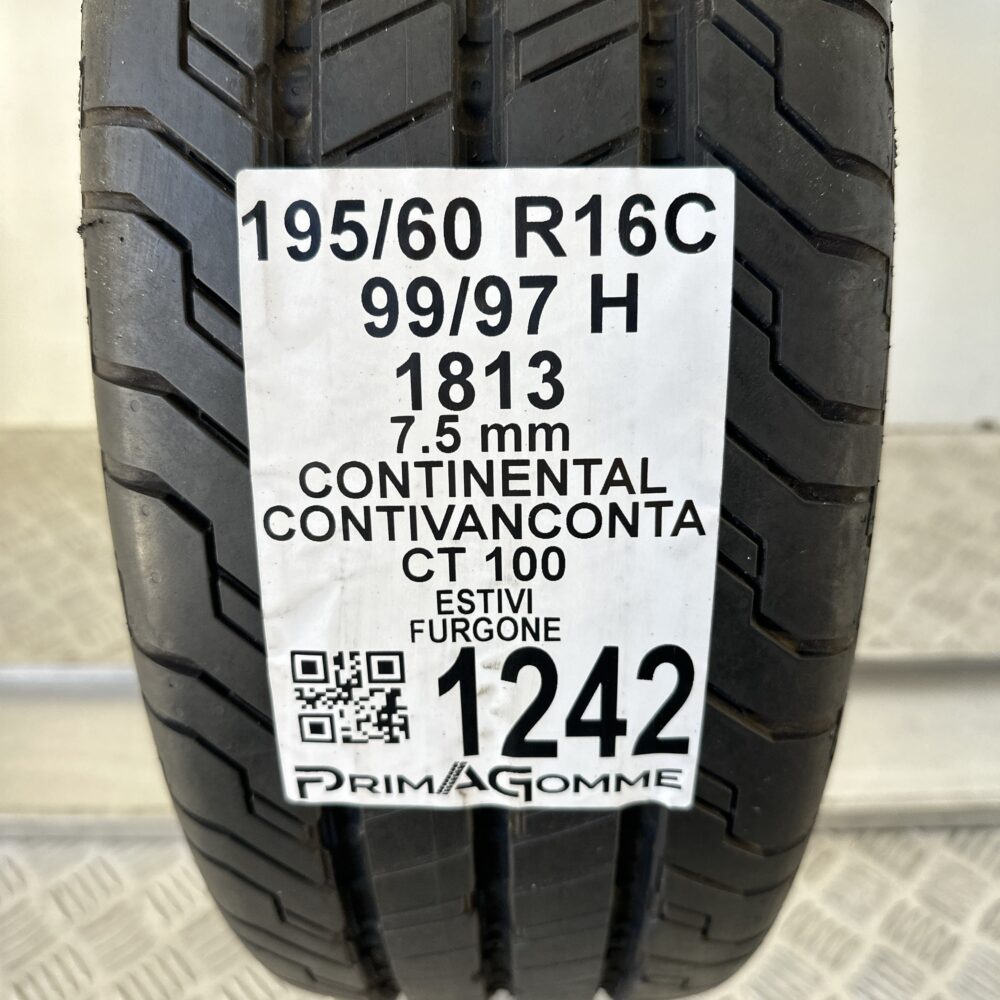 Pneumatico Usato 195 60 R16C 99/97H Continental ContiVanContact CT 100 Estivo | Gomme Usate | PrimaGomme.it Pneumatico usato 195 60 R16C Continental ContiVanContact CT 100 - foto 4