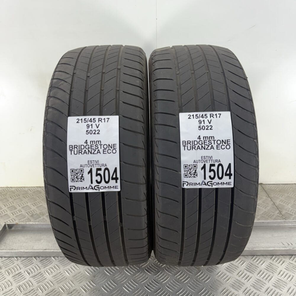 Gomme Usate 215 45 R17 91V Bridgestone Turanza Eco Estive | Gomme Usate | PrimaGomme.it Gomme Usate 215 45 R17 91V Bridgestone Turanza Eco Estive