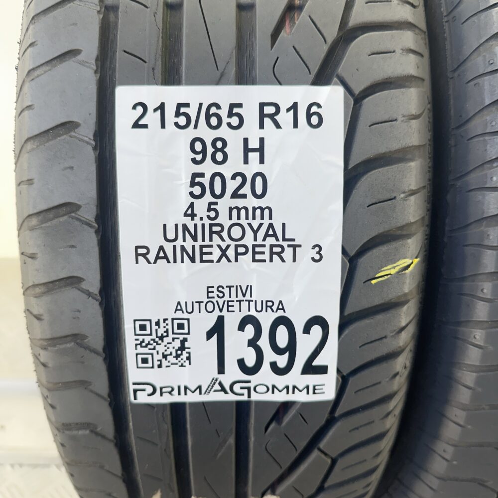 Gomme Usate 215 65 R16 98H Uniroyal Rainexpert 3 Estive | Gomme Usate | PrimaGomme.it Gomme Usate 215 65 R16 98H Uniroyal Rainexpert 3 Estive - immagine 3