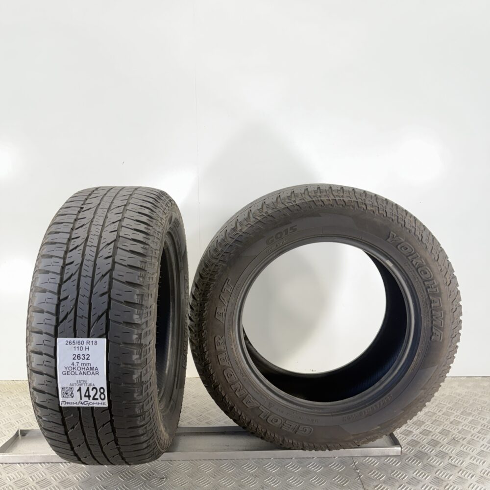 Pneumatici Usati 265 60 R18 110H Yokohama Geolandar Estive | Gomme Usate | PrimaGomme.it Pneumatici usati 265 60 R18 Yokohama Geolandar
