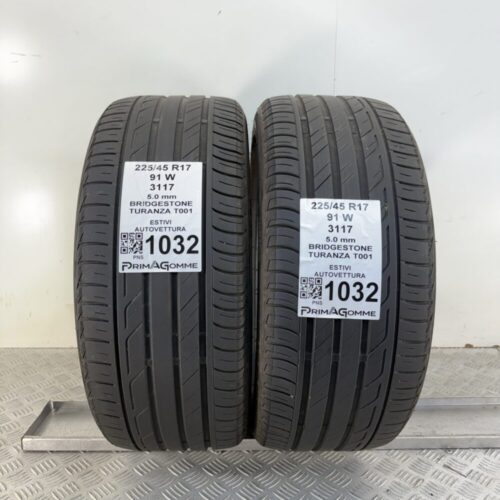 Gomme Usate 225 45 R17 91W Bridgestone Turanza T001 71% Estive