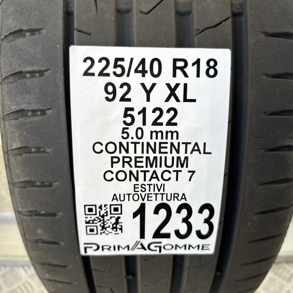 Pneumatico Usato 225 40 R18 XL 92Y Continental Premium Contact 7 71% Estivo | Gomme Usate | PrimaGomme.it Pneumatico usato 225 40 R18 Continental Premium Contact 7 - foto 4