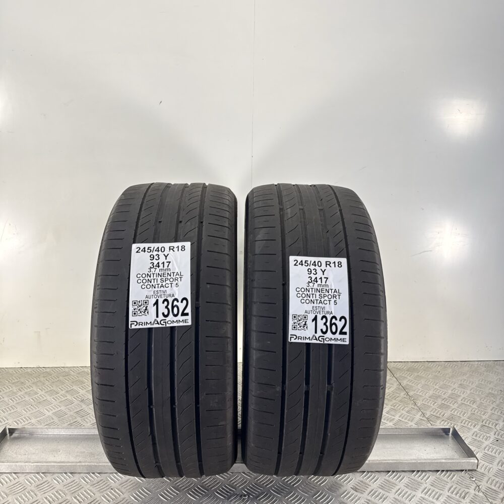 Gomme Usate 245 40 R18 93Y Continental Conti Sport Contact 5 Estive | Gomme Usate | PrimaGomme.it Gomme Usate 245 40 R18 93Y Continental Conti Sport Contact 5 Estive