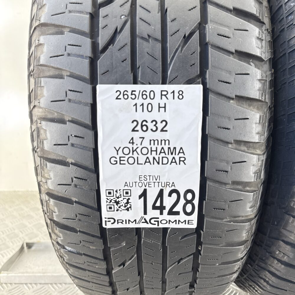 Pneumatici Usati 265 60 R18 110H Yokohama Geolandar Estive | Gomme Usate | PrimaGomme.it Pneumatici usati 265 60 R18 Yokohama Geolandar - foto 2