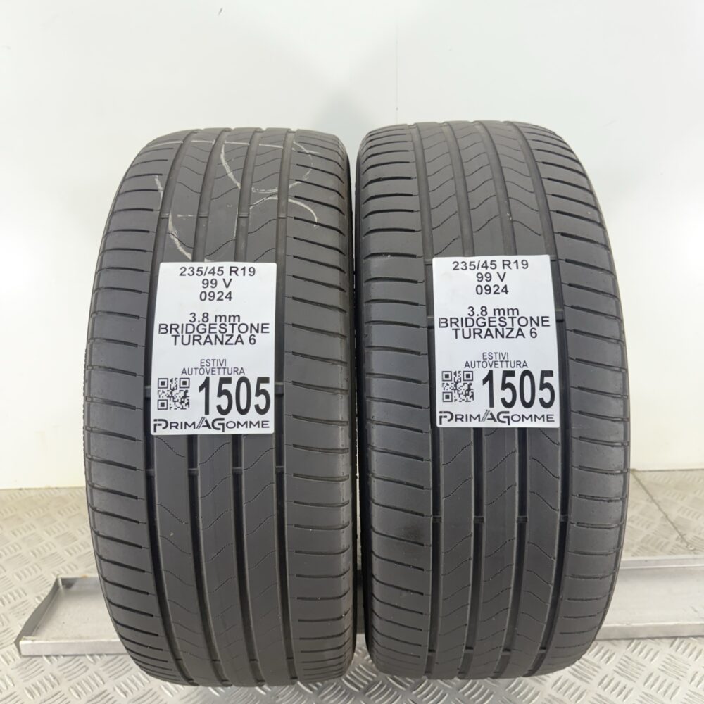 Gomme Usate 235 45 R19 99V Bridgestone Turanza 6 Estive | Gomme Usate | PrimaGomme.it Gomme Usate 235 45 R19 99V Bridgestone Turanza 6 Estive