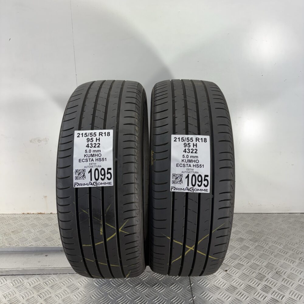 Gomme Usate 215 55 R18 95H Kumho Ecsta HS51 71% Estive | Gomme Usate | PrimaGomme.it Gomme Usate 215 55 R18 95H Kumho Ecsta HS51 71% Estive - immagine 11