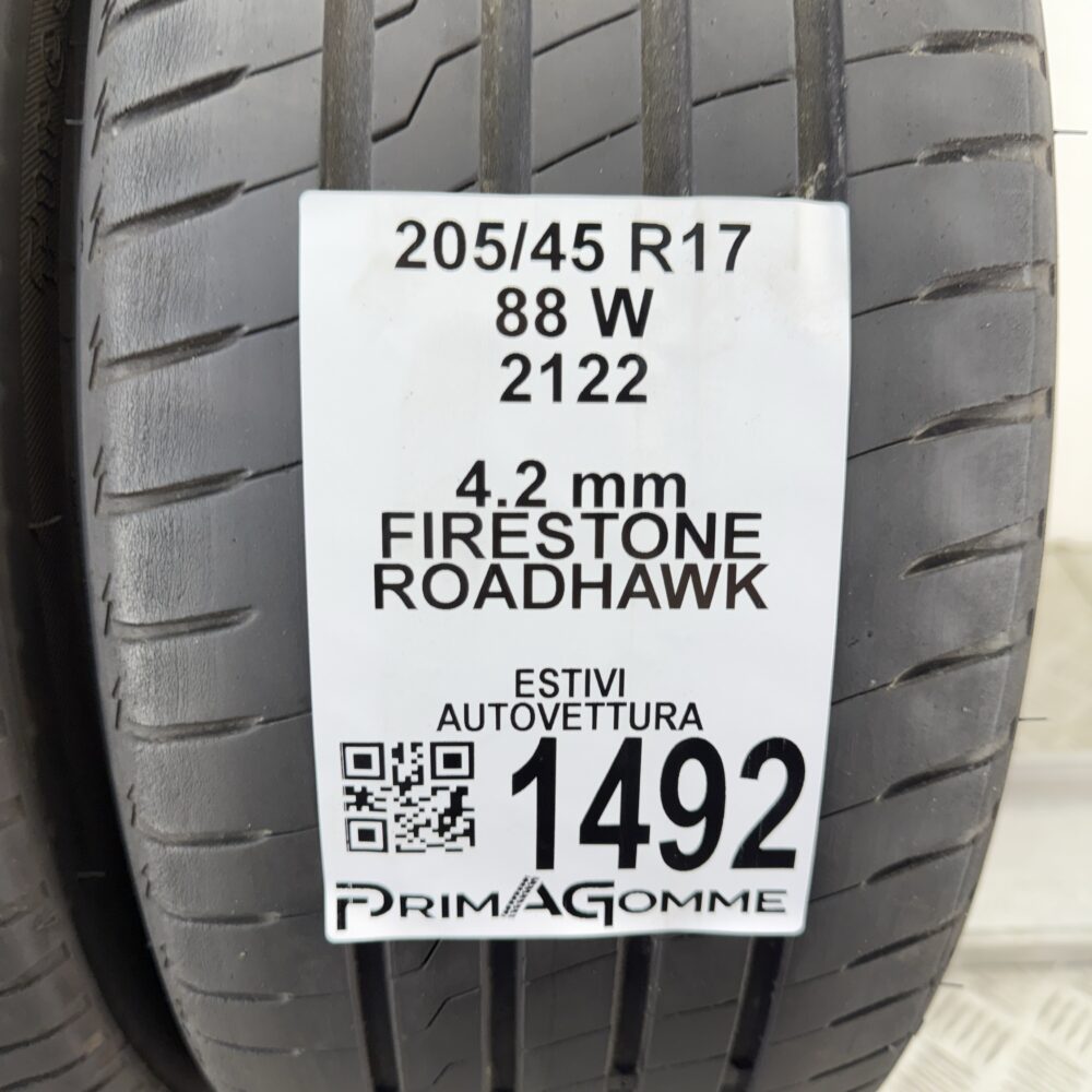Gomme Usate 205 45 R17 88W Firestone Roadhawk Estive | Gomme Usate | PrimaGomme.it Gomme Usate 205 45 R17 88W Firestone Roadhawk Estive - immagine 3