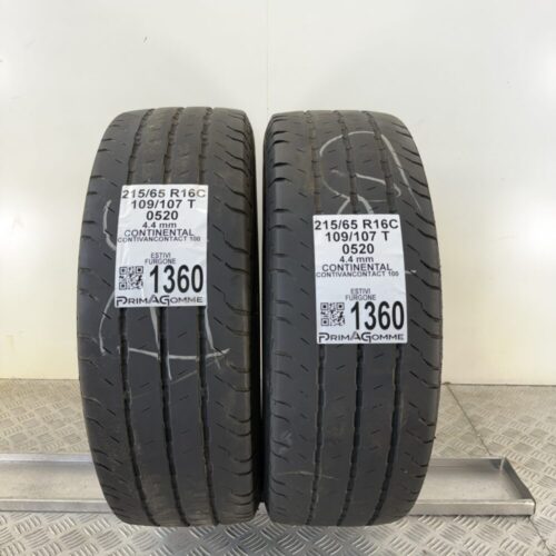 Gomme Usate 215 65 R16C 109/107T Continental ContiVanContact 100 Estive