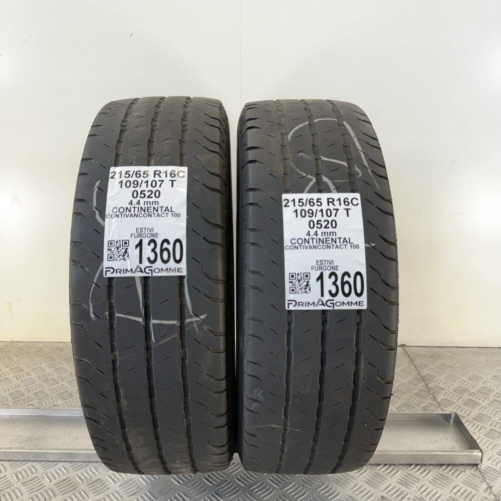 Gomme Usate 215 65 R16C 109/107T Continental ContiVanContact 100 Estive | Gomme Usate | PrimaGomme.it Gomme Usate 215 65 R16C 109/107T Continental ContiVanContact 100 Estive