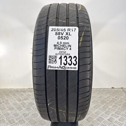 Gomma Usata 205 45 R17 XL 88V Michelin Primacy 4 Estiva
