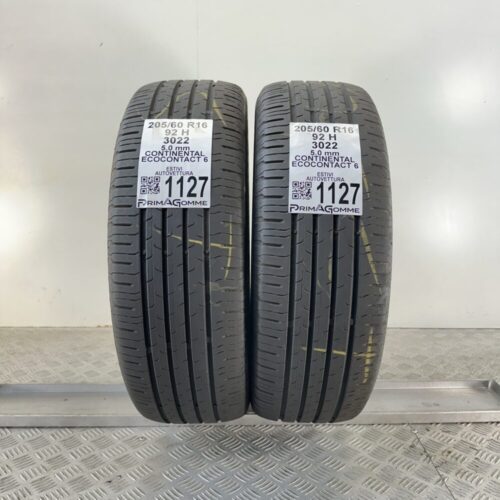 Gomme Usate 205 60 R16 92H Continental Ecocontact 6 71% Estive