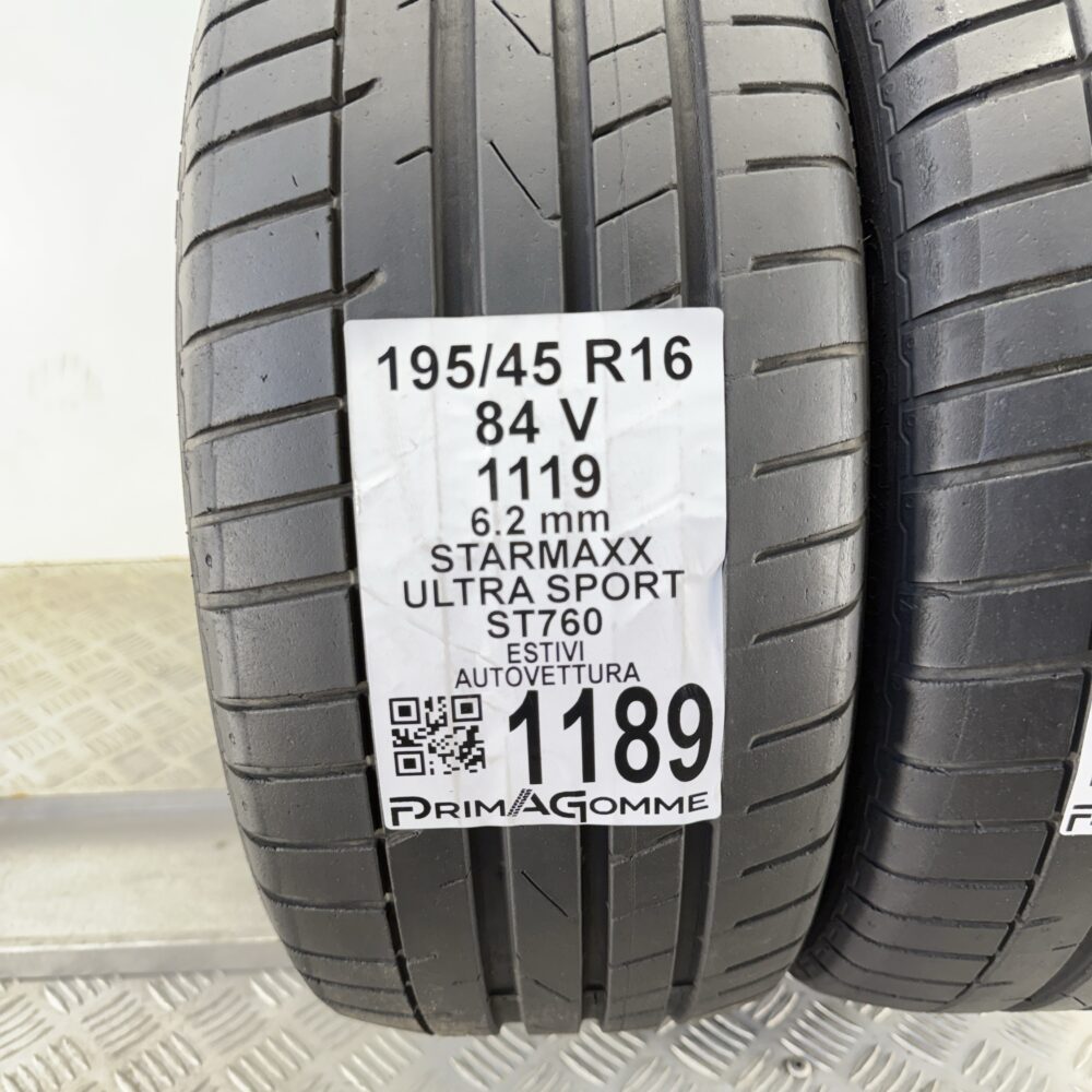 Pneumatici Usati 195 45 R16 84V StarMaxx Ultra Sport ST760 89% Estive | Gomme Usate | PrimaGomme.it Pneumatici usati 195 45 R16 StarMaxx Ultra Sport ST760 - foto 3