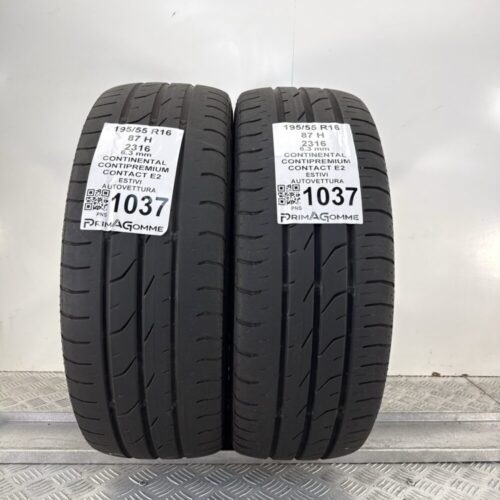 Gomme Usate 195 55 R16 87H Continental Contipremium Contact E2 90% Estive
