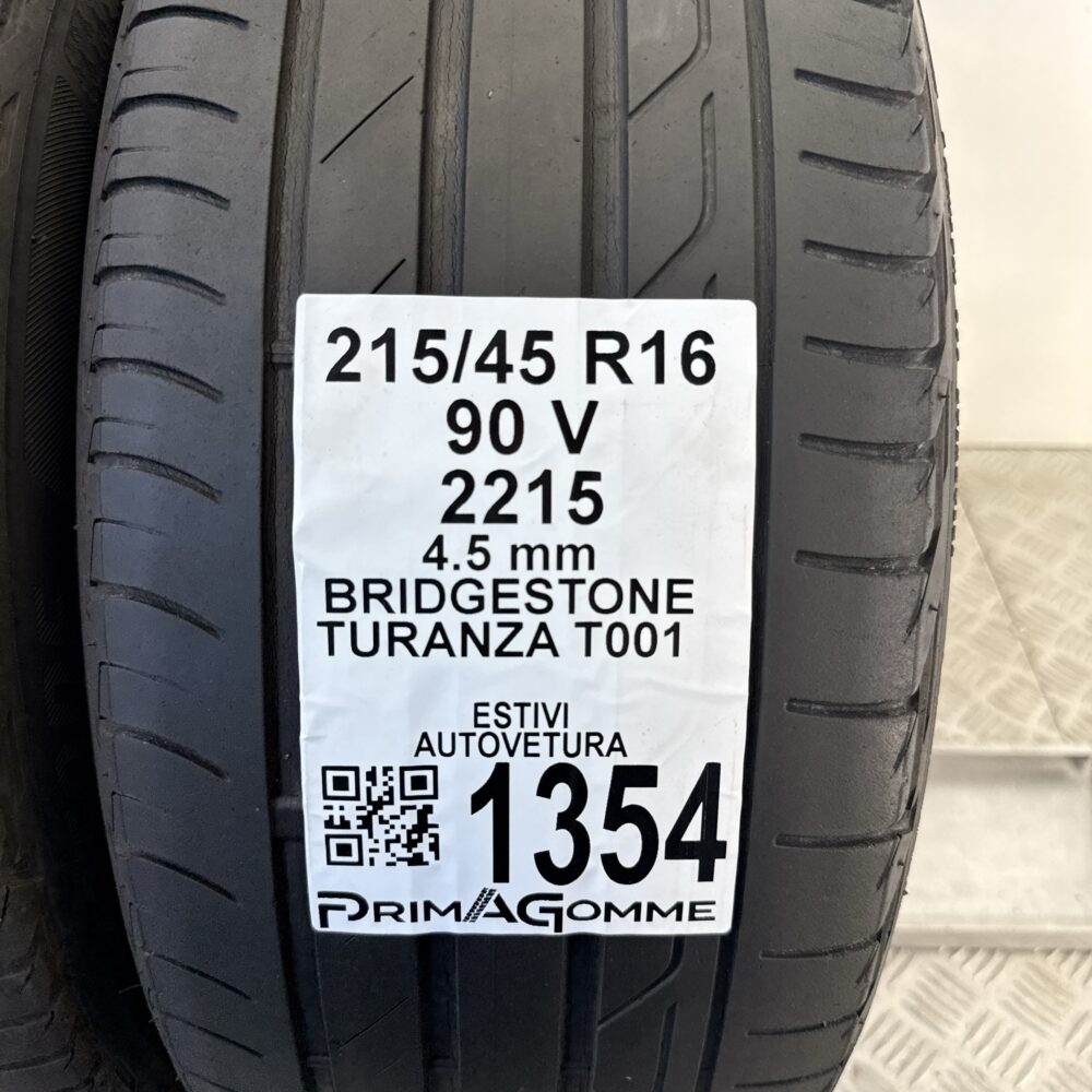 Pneumatici Usati 215 45 R16 90V BRIDGESTONE Turanza T001 Estive | Gomme Usate | PrimaGomme.it Pneumatici usati 215 45 R16 BRIDGESTONE Turanza T001 - foto 6
