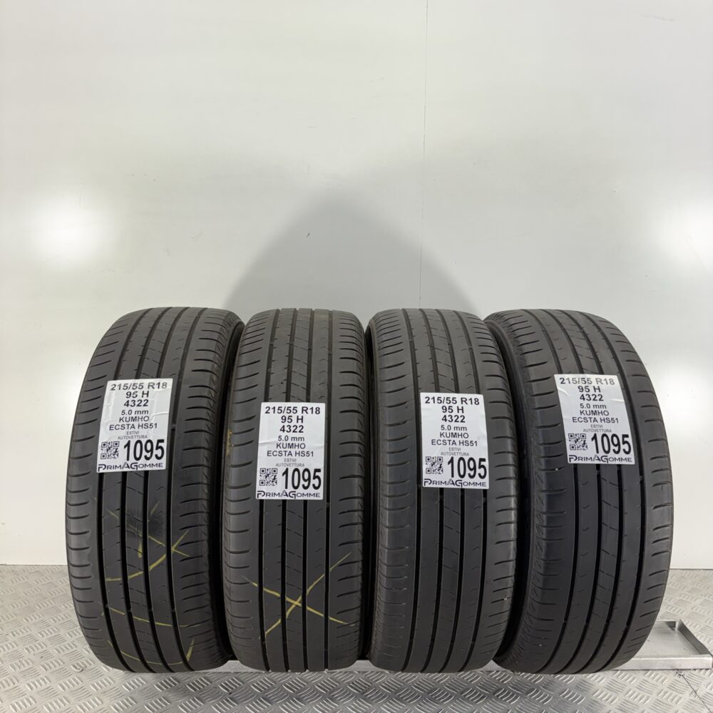 Gomme Usate 215 55 R18 95H Kumho Ecsta HS51 71% Estive | Gomme Usate | PrimaGomme.it Gomme Usate 215 55 R18 95H Kumho Ecsta HS51 71% Estive