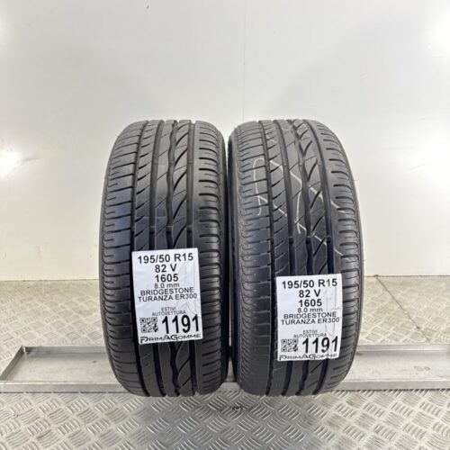 Gomme Usate 195 50 R15 82V Bridgestone Turanza ER300 99% Estive