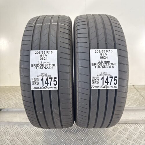 Gomme Usate 205 55 R16 91V Bridgestone Turanza 6 Estive