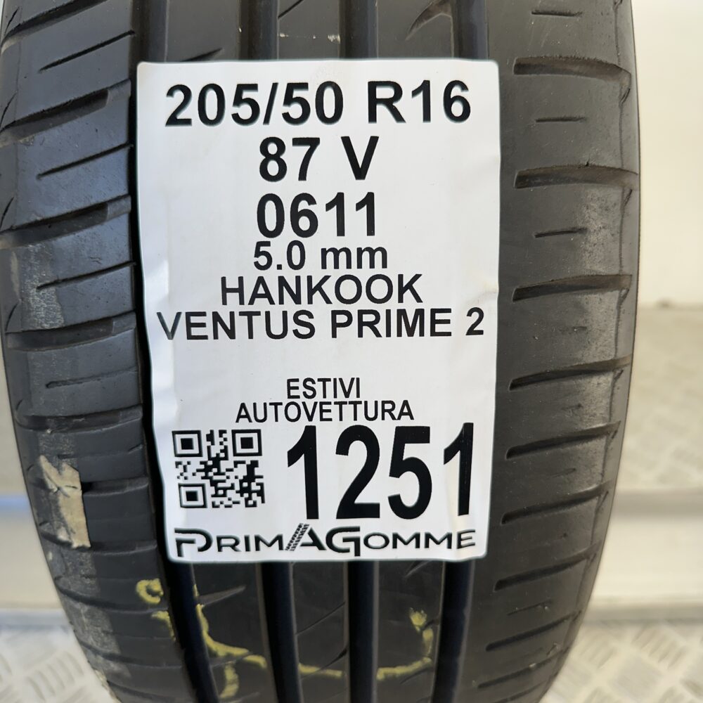 Pneumatico Usato 205 50 R16 87V Hankook Ventus Prime 2 71% Estivo | Gomme Usate | PrimaGomme.it Pneumatico usato 205 50 R16 Hankook Ventus Prime 2 - foto 4