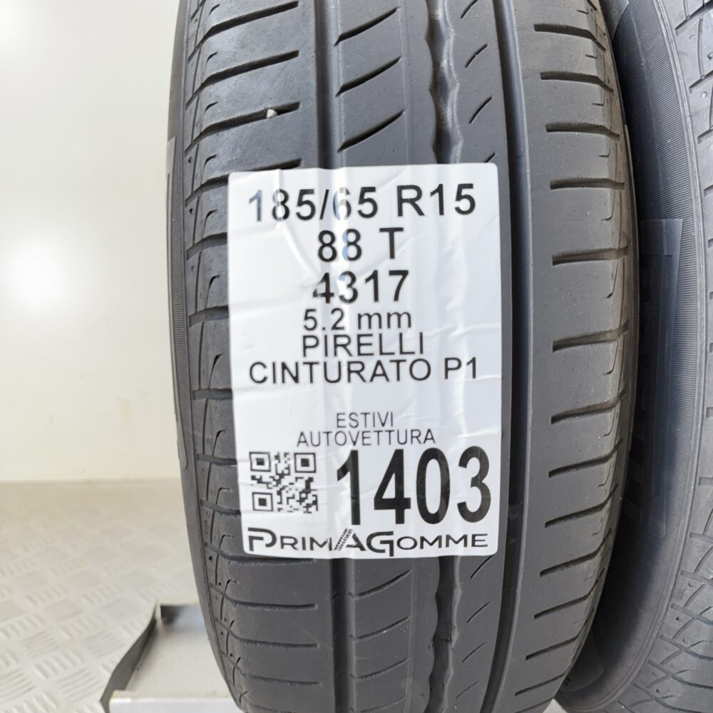 Gomme Usate 185 65 R15 88T Pirelli Cinturato P1 74% Estive | Gomme Usate | PrimaGomme.it Gomme Usate 185 65 R15 88T Pirelli Cinturato P1 74% Estive - immagine 3