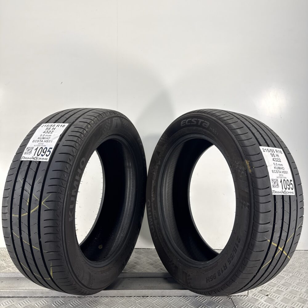 Gomme Usate 215 55 R18 95H Kumho Ecsta HS51 71% Estive | Gomme Usate | PrimaGomme.it Gomme Usate 215 55 R18 95H Kumho Ecsta HS51 71% Estive - immagine 8