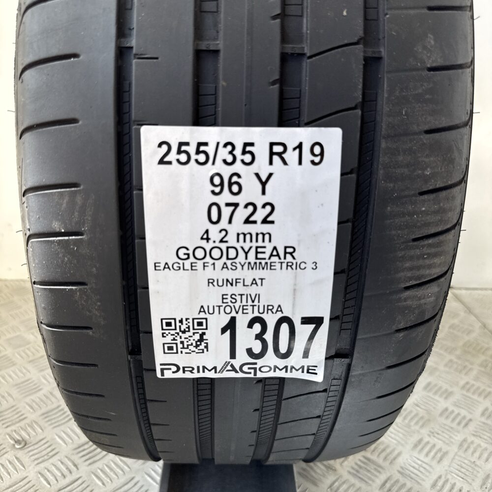 Gomma Usata 255 35 R19 96Y Goodyear Eagle F1 Asymmetric 3 Estiva | Gomme Usate | PrimaGomme.it Gomma Usata 255 35 R19 96Y Goodyear Eagle F1 Asymmetric 3 Estiva - immagine 3