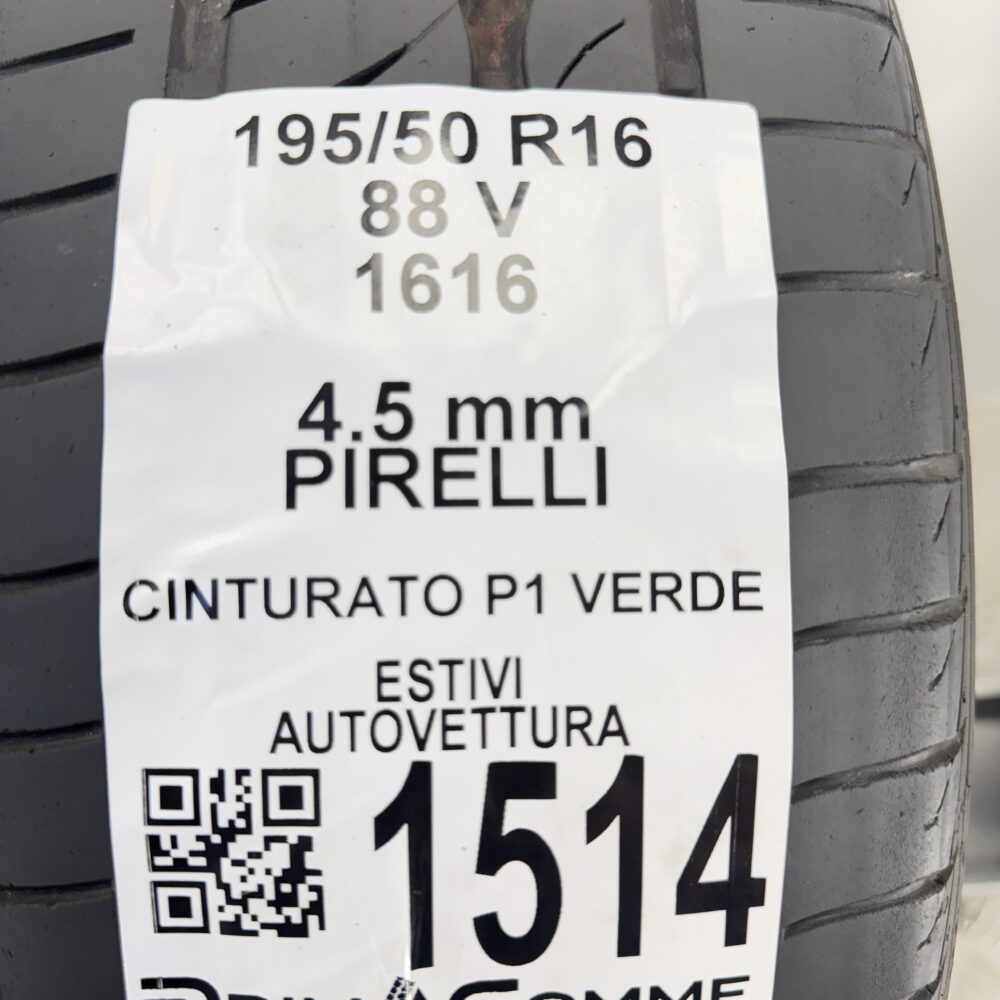 Gomme Usate 195 50 R16 88V Pirelli Cinturato P1 Verde Estive | Gomme Usate | PrimaGomme.it Gomme Usate 195 50 R16 88V Pirelli Cinturato P1 Verde Estive - immagine 3