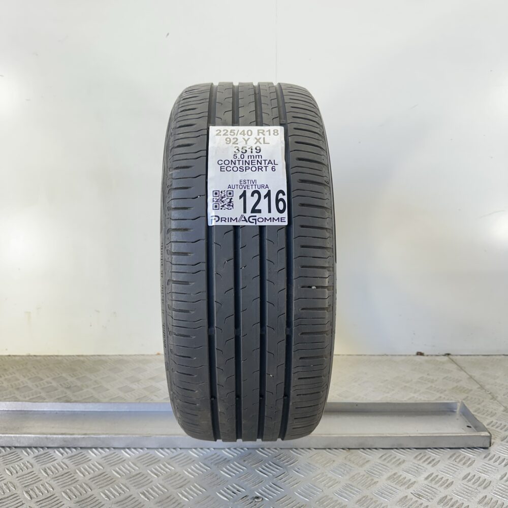 Pneumatico Usato 225 40 R18 XL 92Y Continental EcoSport 6 71% Estivo | Gomme Usate | PrimaGomme.it Pneumatico usato 225 40 R18 Continental EcoSport 6 - foto 6