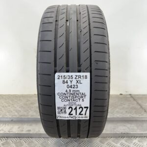 Pneumatico Usato 215 35 ZR18 XL 84Y Continental ContiSport Contact 5 Estivo
