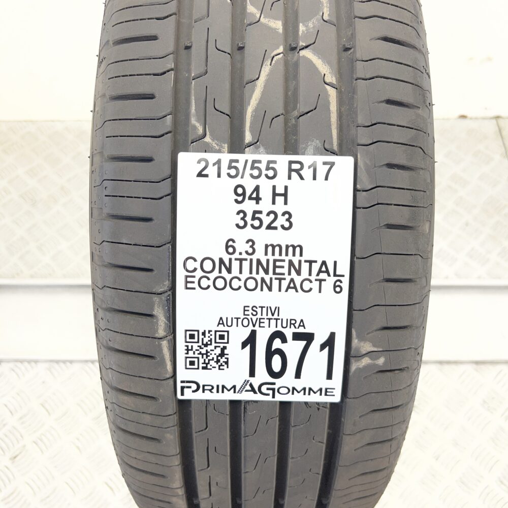 Pneumatico Usato 215 55 R17 94H Continental EcoContact 6 90% Estivo | Gomme Usate | PrimaGomme.it Pneumatico usato 215 55 R17 Continental EcoContact 6 - foto 7
