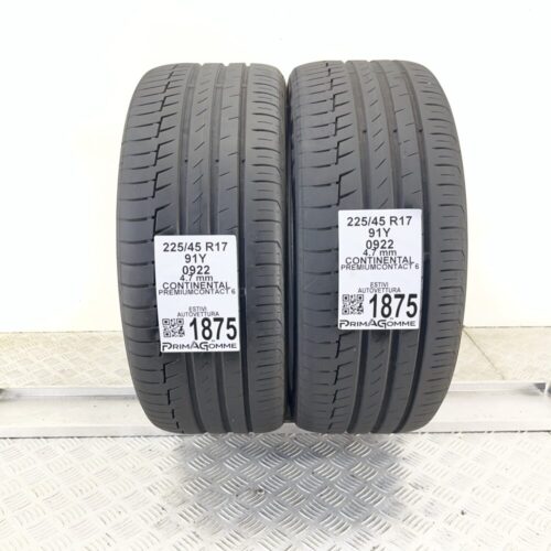 Pneumatici Usati 225 45 R17 91Y CONTINENTAL PremiumContact 6 Estive