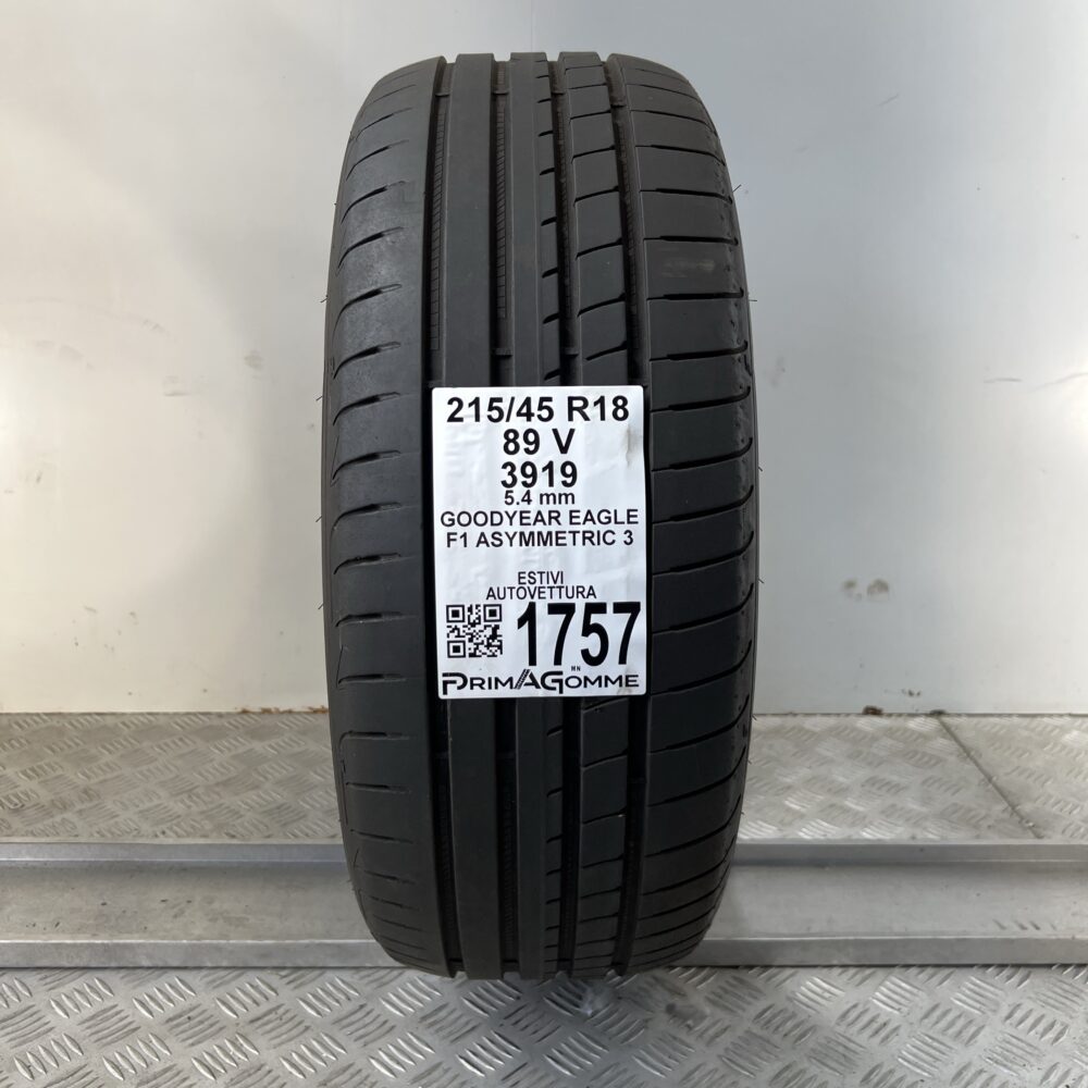 Pneumatico Usato 215 45 R18 89V Goodyear Eagle F1 Asymmetric 3 77% Estivo | Gomme Usate | PrimaGomme.it Pneumatico usato 215 45 R18 Goodyear Eagle F1 Asymmetric 3 - foto 7