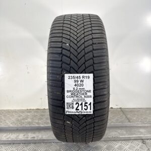 Pneumatico Usato 235 45 R19 99W Bridgestone Weather Control A005 78% 4 Stagioni
