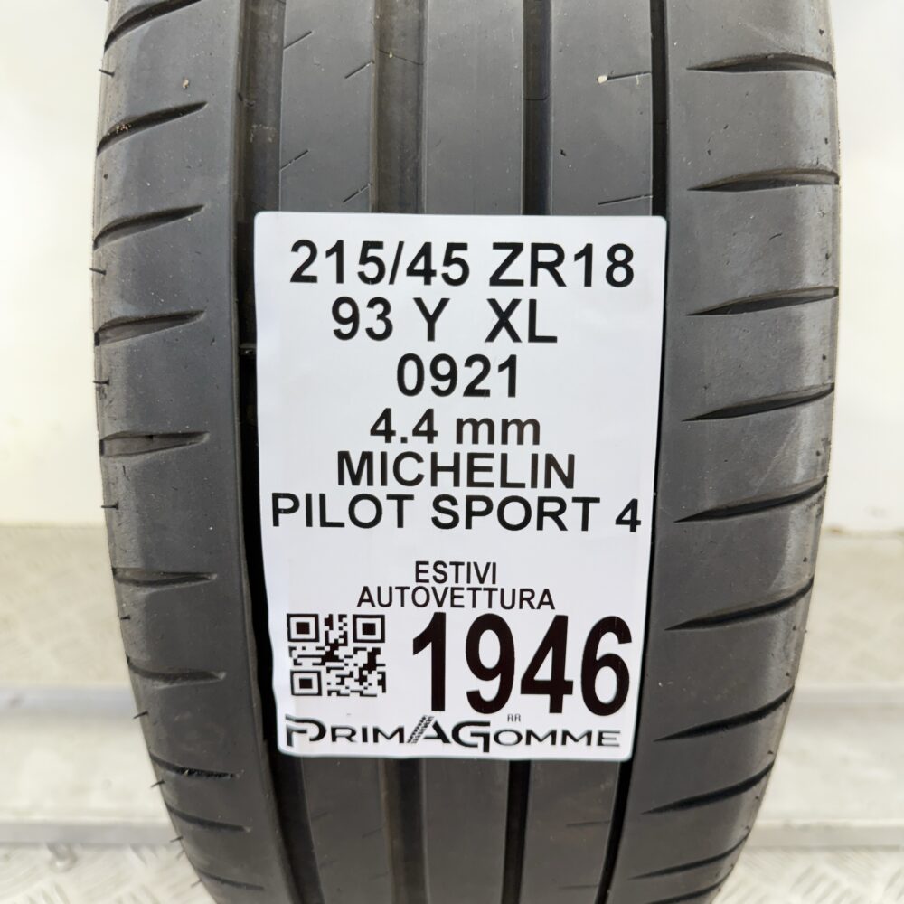 Pneumatico Usato 215 45 ZR18 XL 93Y Michelin Pilot Sport 4 Estivo | Gomme Usate | PrimaGomme.it Pneumatico usato 215 45 ZR18 Michelin Pilot Sport 4 - foto 6