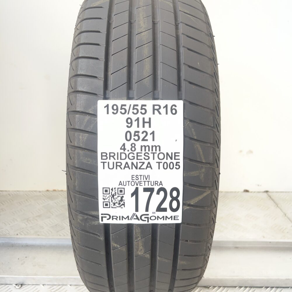 Pneumatico Usato 195 55 R16 91H Bridgestone Turanza T005 Estivo | Gomme Usate | PrimaGomme.it Pneumatico usato 195 55 R16 Bridgestone Turanza T005 - foto 7