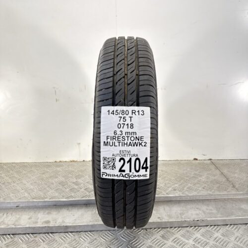 Pneumatico Usato 145 80 R13 75T Firestone Multihawk2 90% Estivo