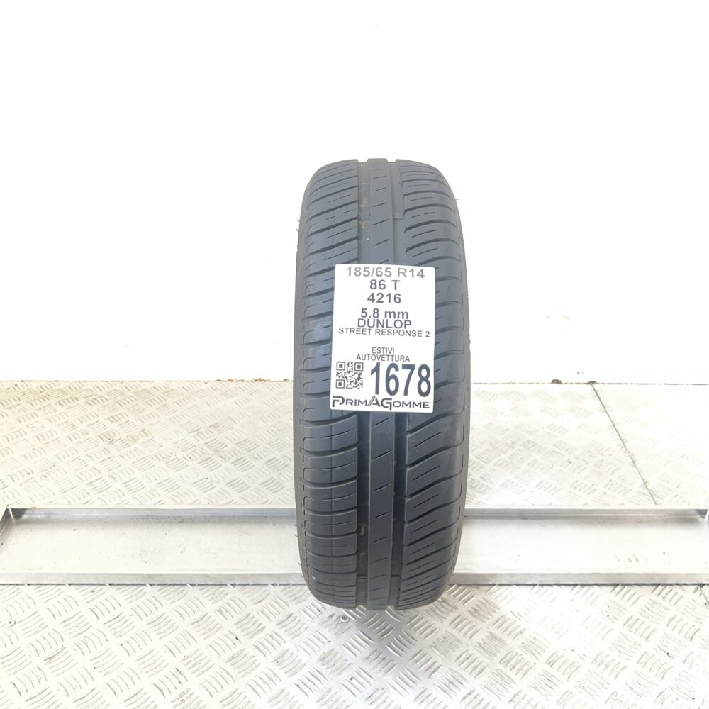 Gomma Usata185 65 R14 86T Dunlop Street Response 2 78% Estiva | Gomme Usate | PrimaGomme.it Gomma Usata185 65 R14 86T Dunlop Street Response 2 78% Estiva
