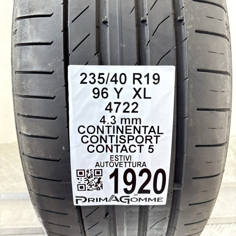 Pneumatico Usato 235 40 R19 XL 96Y Continental ContiSport Contact 5 Estivo | Gomme Usate | PrimaGomme.it Pneumatico usato 235 40 R19 Continental ContiSport Contact 5 - foto 6