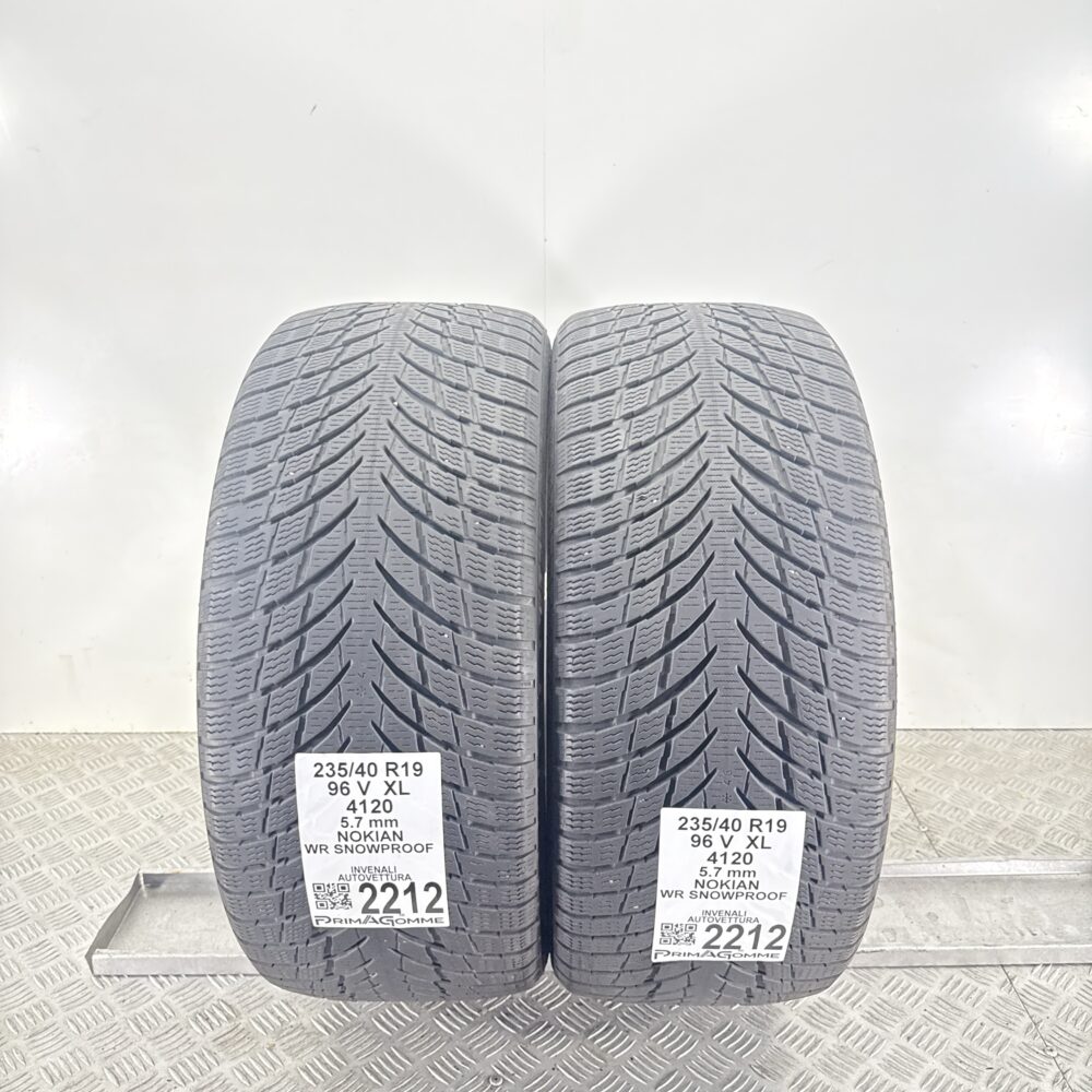 Gomme Usate 235 40 R19 XL 96V Nokian WR Snowproof 81% Invernali | Gomme Usate | PrimaGomme.it Gomme usate 235 40 R19 Nokian WR Snowproof - foto 9