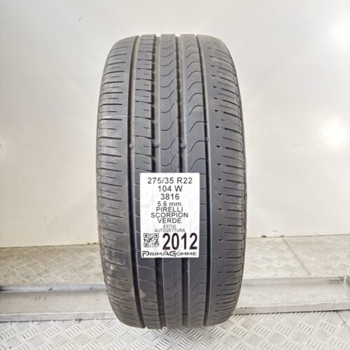 Pneumatico Usato 275 35 R22 104W Pirelli Scorpion Verde 80% Estivo